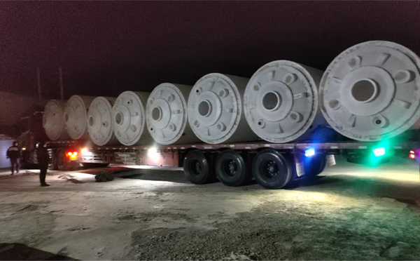 临潭锥底桶交付现场